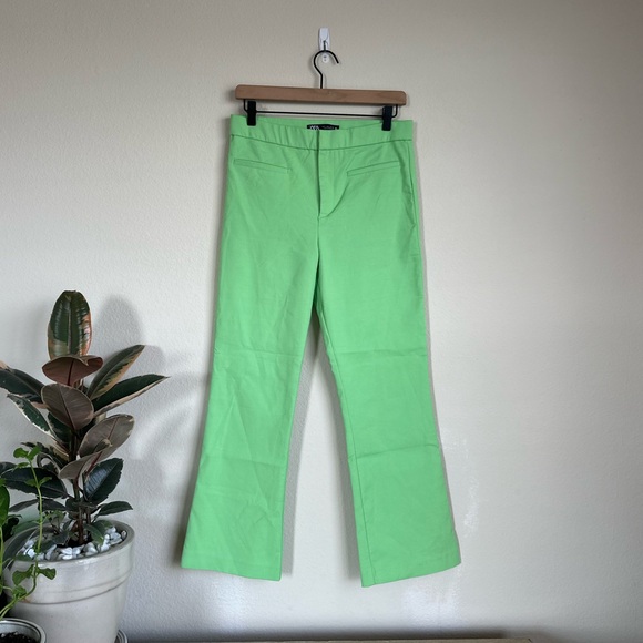 Zara Pants - Zara Lime Green Cropped Pants